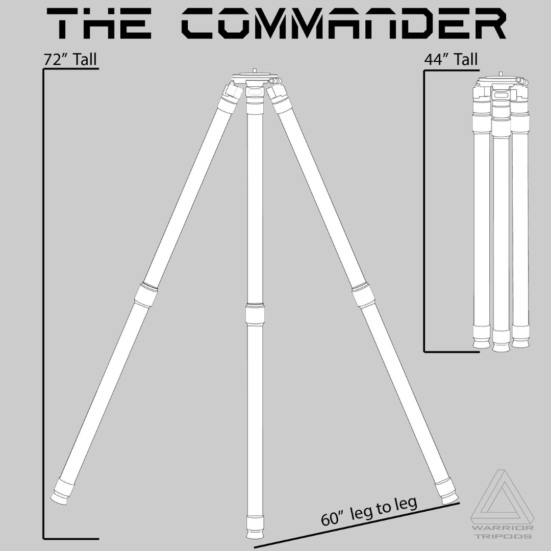 Warrior Tripods :: Commander Tripod + Chief Leveling Head (Black Friday Sale)