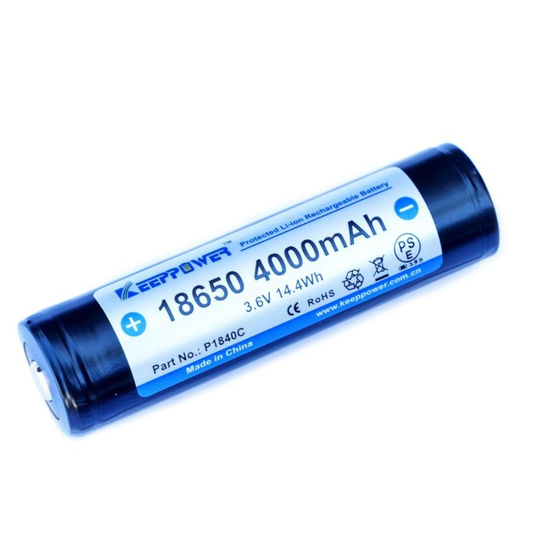 KeepPower :: 18650 Nocpix Battery (Button Top)